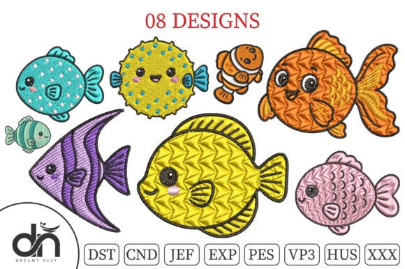 8 Cute Mini Fish Embroidery Bundle Review