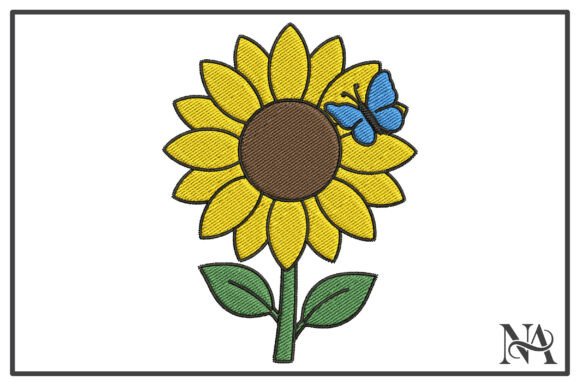 Blue Butterfly Sunflower Embroidery Review
