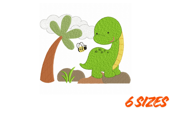 Cute Dino Embroidery Design Art Review