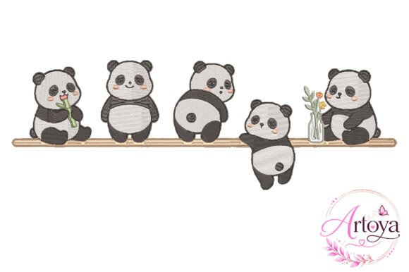 Cute Panda Border Embroidery Design Review