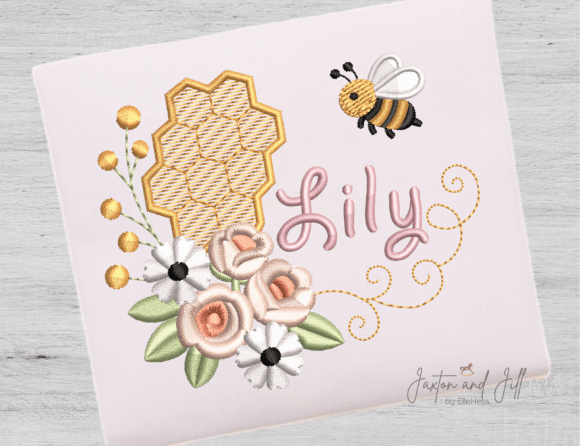 Honey Bee Rose Frame Embroidery Design Review