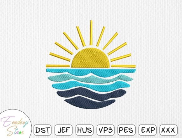 Sunset Ocean Embroidery Design Review