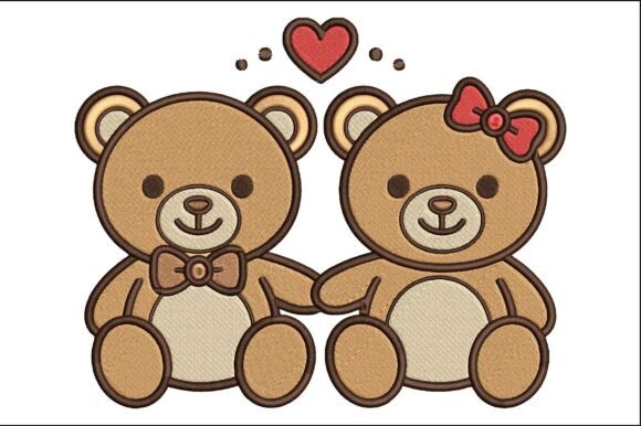 Teddy Bear Couple Embroidery Design Review
